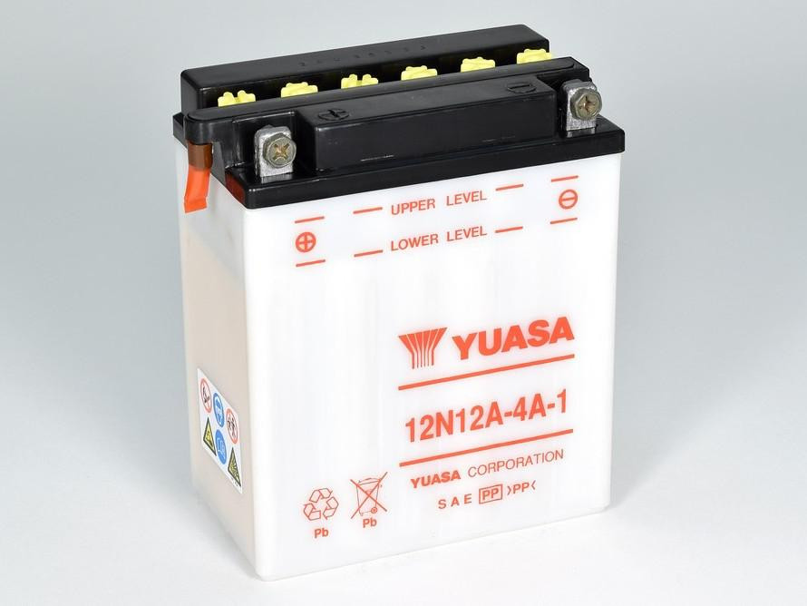 Obrázek produktu Konvenční 12V akumulátor vč. kyseliny YUASA 12N12A-4A-1 101803