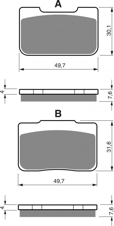 Obrázek produktu Brzdové destičky GOLDFREN 203 GP6 203 GP6