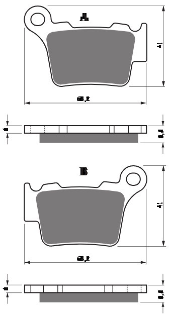 Obrázek produktu Brzdové destičky GOLDFREN 416 S33 OFF-ROAD REAR 416 S33 OFF-ROA