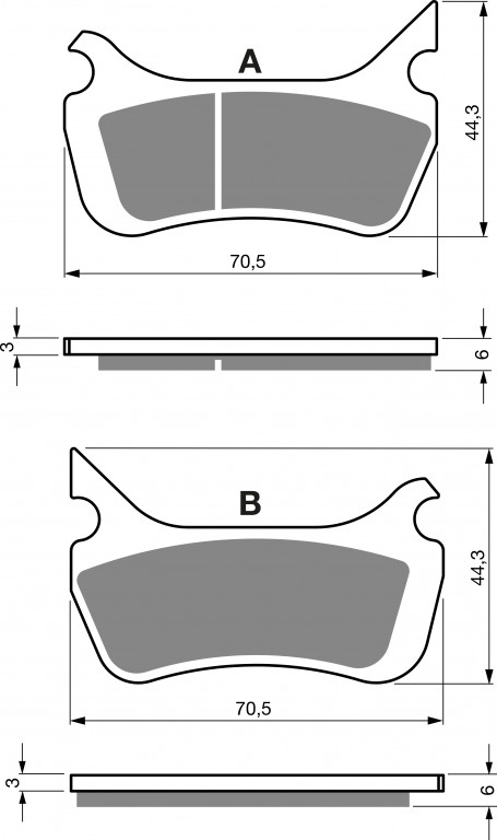 Obrázek produktu Brzdové destičky GOLDFREN 414 S33 STREET FRONT 414 S33 STREET 