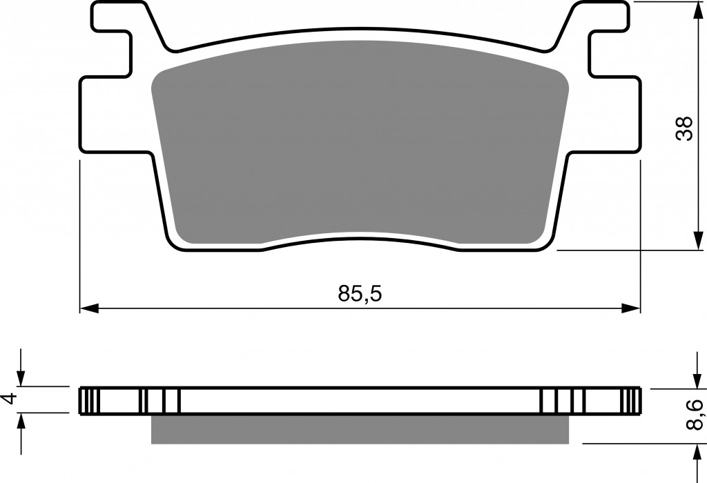 Obrázek produktu Brzdové destičky GOLDFREN 411 S33 STREET REAR 411 S33 STREET 