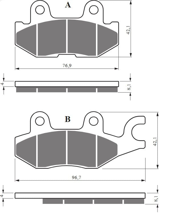 Obrázek produktu Brzdové destičky GOLDFREN 427 S33 STREET REAR 427 S33 STREET 