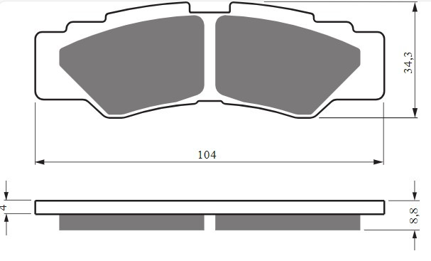 Obrázek produktu Brzdové destičky GOLDFREN 433 S33 STREET REAR 433 S33 STREET 