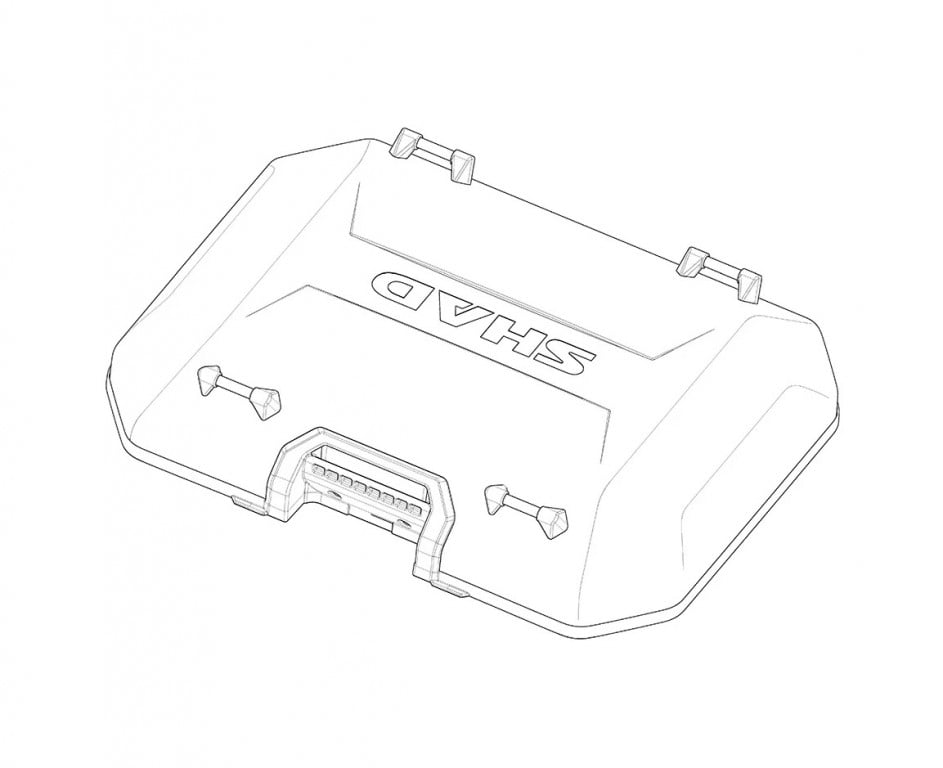 Obrázek produktu Kryt kufru SHAD 203471RB černý hliník TERRA top case 203471RB