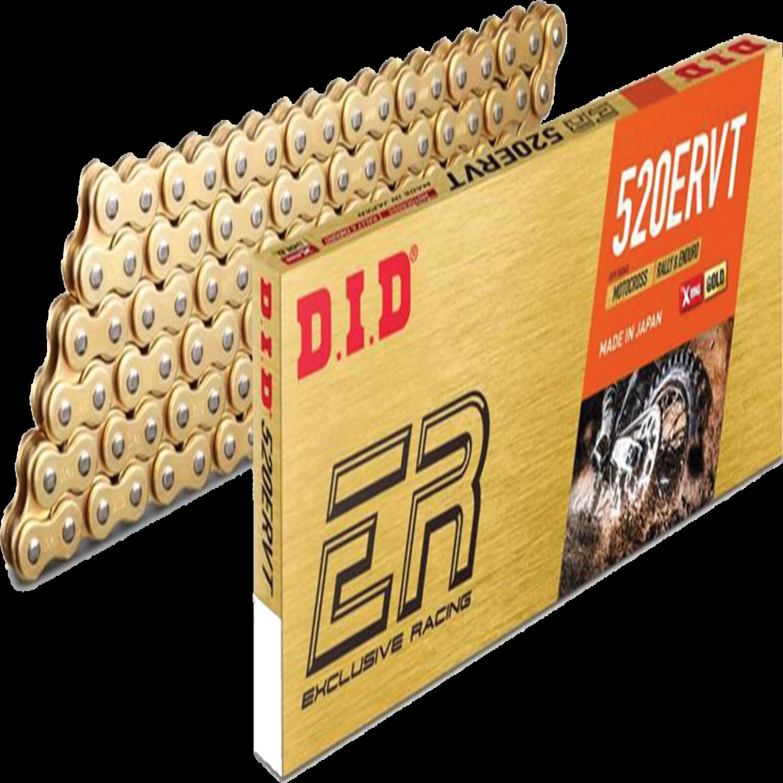 Obrázek produktu Závodní řetěz enduro D.I.D Chain 520ERVT 120 L Zlatá/Zlatá