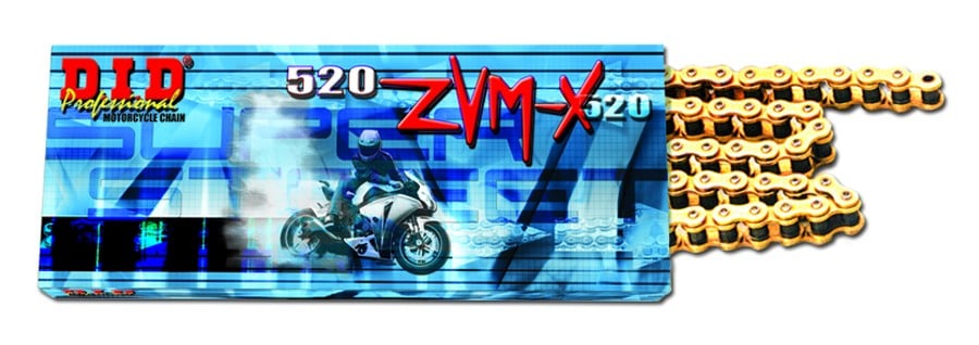 Obrázek produktu ZVM-X série X-Kroužkový řetěz D.I.D Chain 520ZVM-X 112 L Zlatá/Zlatá 4525516330213