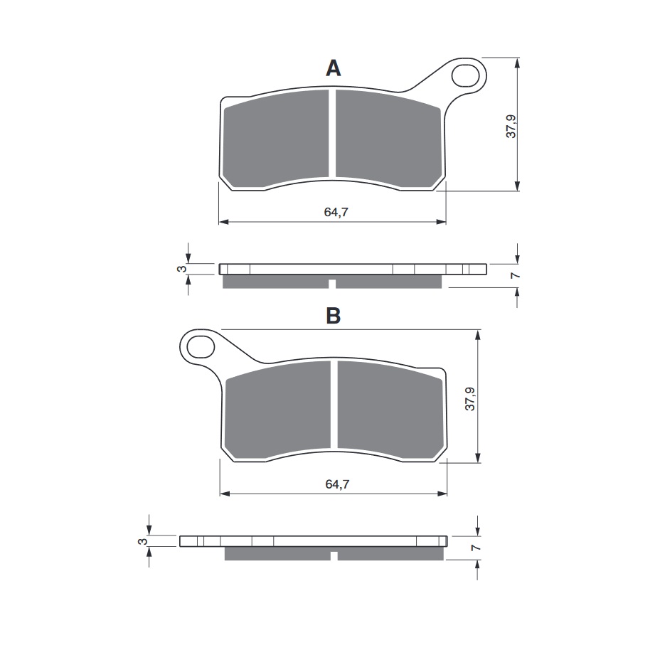 Obrázek produktu Brzdové destičky GOLDFREN 261 S33 OFF-ROAD FRONT 261 S33 OFF-ROA