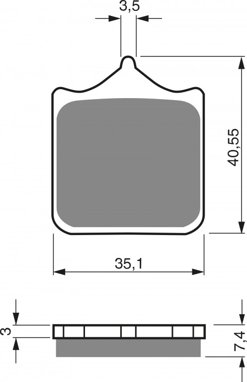 Obrázek produktu Brzdové destičky GOLDFREN 177 S33 STREET FRONT (1 set = 4 pcs)