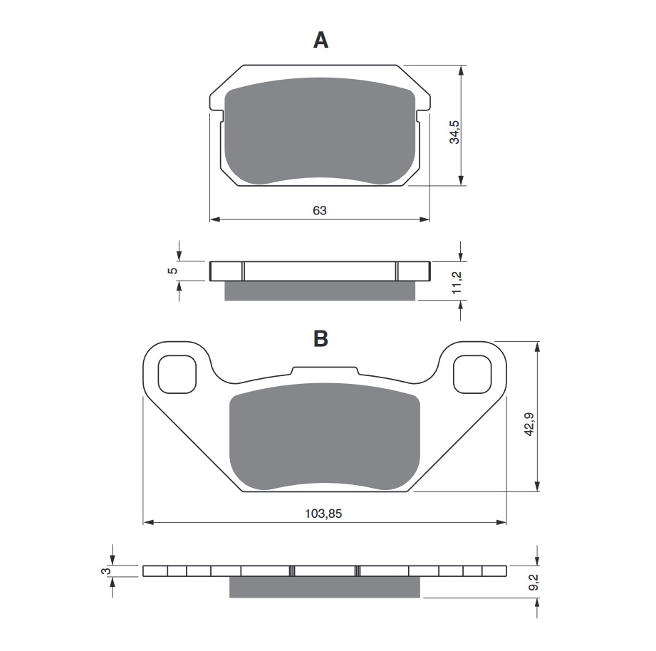 Obrázek produktu Brzdové destičky GOLDFREN 283 AD  STREET 283 AD