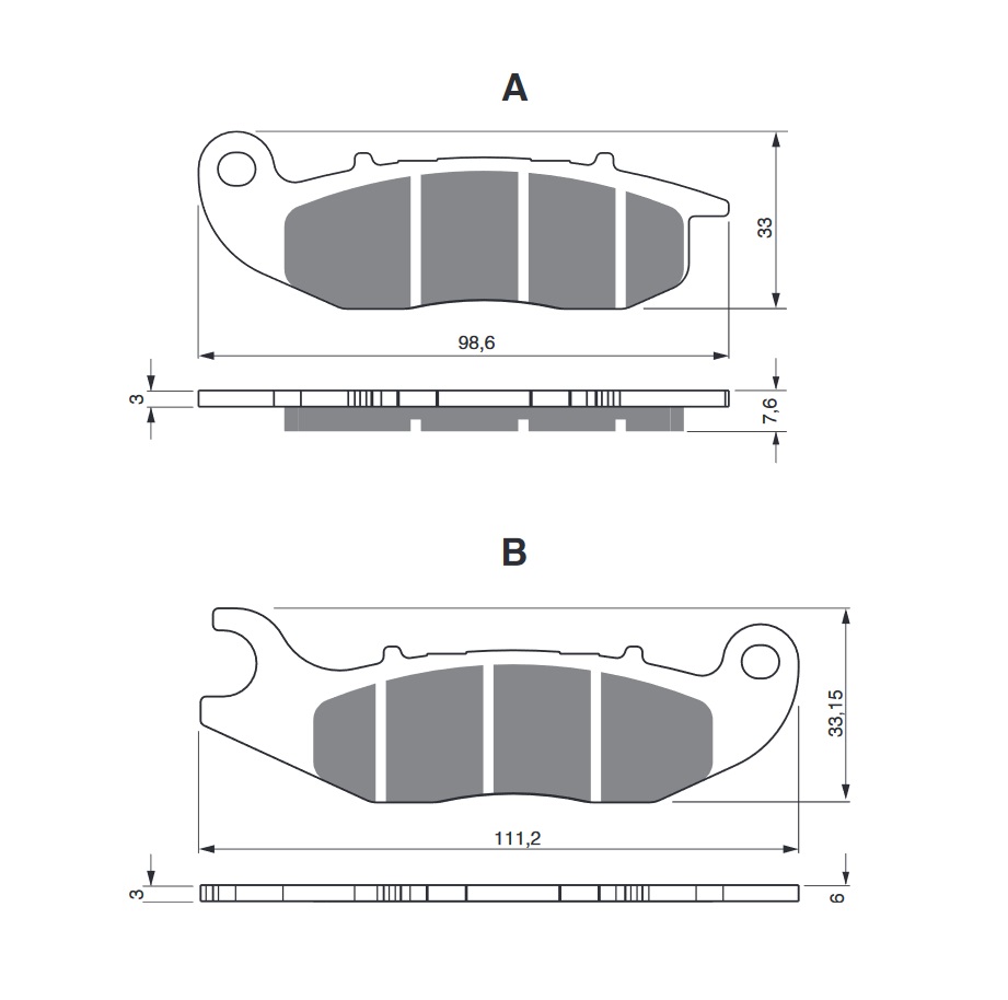Obrázek produktu Brzdové destičky GOLDFREN 278 GP6 278 GP6