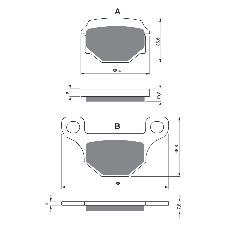 Obrázek produktu Brzdové destičky GOLDFREN 289 GP6 289 GP6