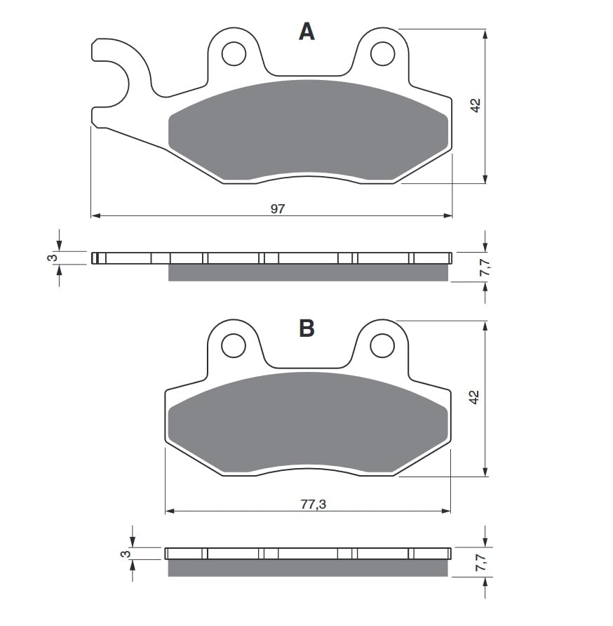 Obrázek produktu Brzdové destičky GOLDFREN 002 S33 OFF-ROAD REAR 002 S33 OFF-ROA