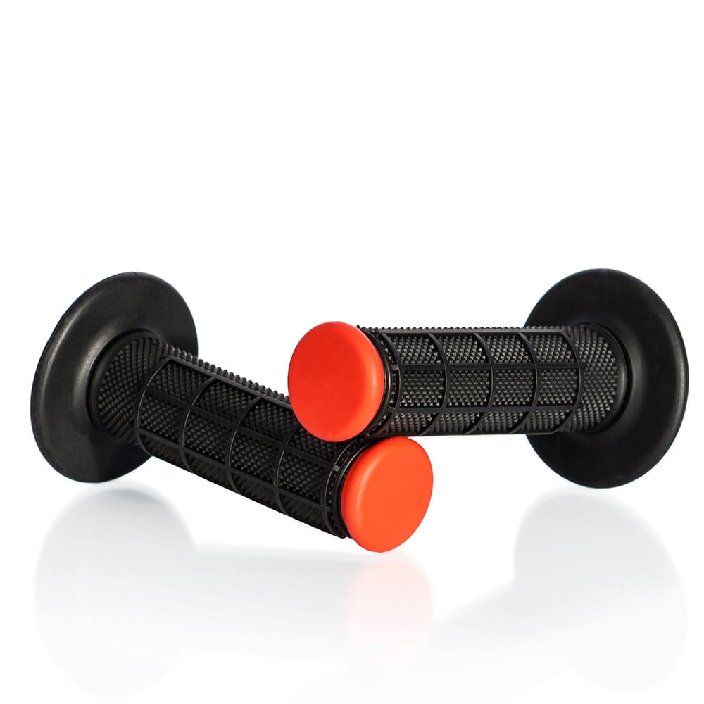 Obrázek produktu Motokrosové rukojeti MOTION STUFF ADVANCED černá/červená (half-waffle) STF-201-2204