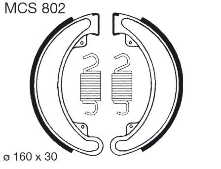 Obrázek produktu Brzdové čelisti LUCAS MCS 802 MCS 802