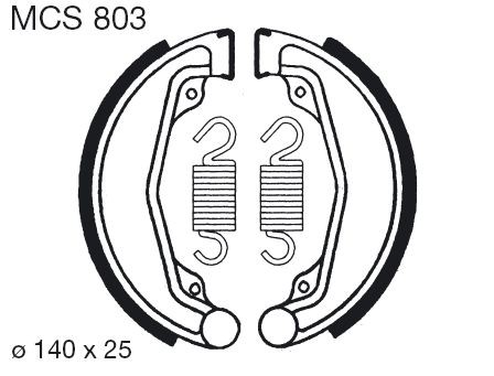 Obrázek produktu Brzdové čelisti LUCAS MCS 803 MCS 803
