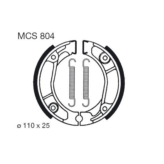 Obrázek produktu Brzdové čelisti LUCAS MCS 804 Přední