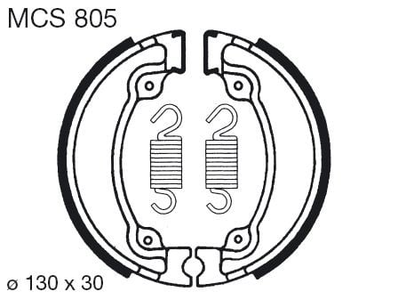 Obrázek produktu Brzdové čelisti LUCAS MCS 805 MCS 805