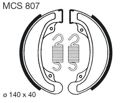 Obrázek produktu Brzdové čelisti LUCAS MCS 807 Zadní
