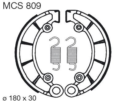Obrázek produktu Brzdové čelisti LUCAS MCS 809 Zadní