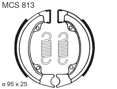 Obrázek produktu Brzdové čelisti LUCAS MCS 813 Zadní