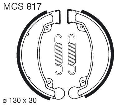 Obrázek produktu Brzdové čelisti LUCAS MCS 817 Zadní