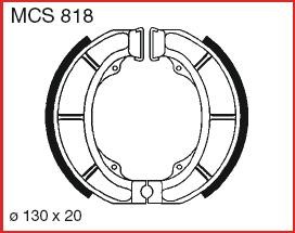 Obrázek produktu Brzdové čelisti LUCAS MCS 818 Zadní