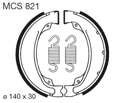 Obrázek produktu Brzdové čelisti LUCAS MCS 821 Zadní