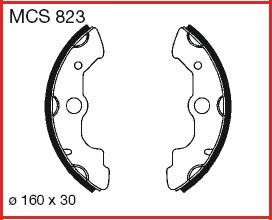 Obrázek produktu Brzdové čelisti LUCAS MCS 823 Zadní