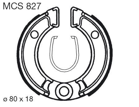 Obrázek produktu Brzdové čelisti LUCAS MCS 827 Přední, zadní