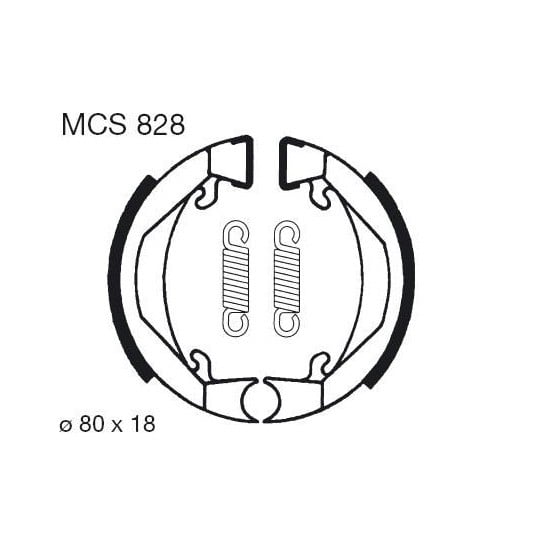 Obrázek produktu Brzdové čelisti LUCAS MCS 828 Přední, zadní