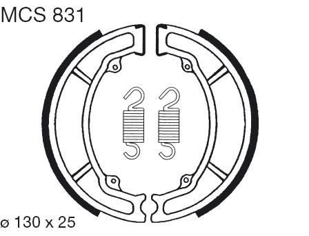 Obrázek produktu Brzdové čelisti LUCAS MCS 831 Zadní