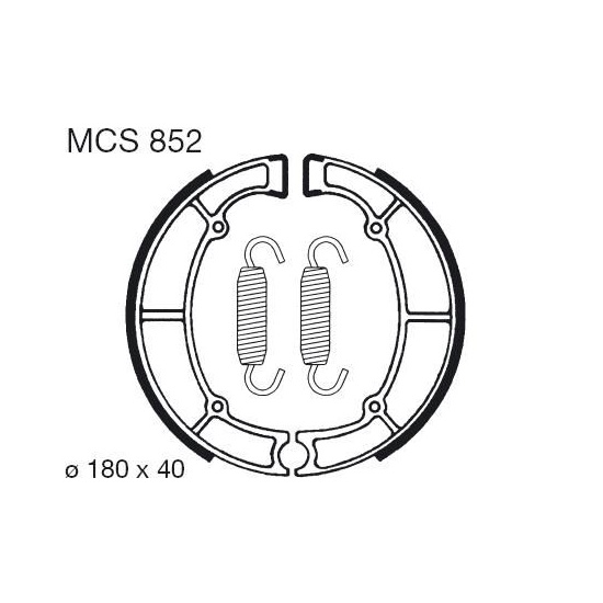 Obrázek produktu Brzdové čelisti LUCAS MCS 852 Zadní