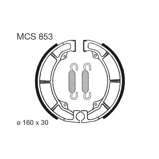 Obrázek produktu Brzdové čelisti LUCAS MCS 853 MCS 853