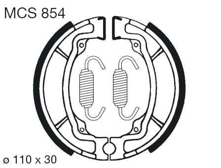 Obrázek produktu Brzdové čelisti LUCAS MCS 854 Zadní
