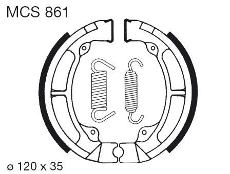 Obrázek produktu Brzdové čelisti LUCAS MCS 861 Zadní
