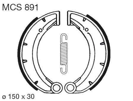Obrázek produktu Brzdové čelisti LUCAS MCS 891 MCS 891