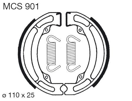 Obrázek produktu Brzdové čelisti LUCAS MCS 901 Přední i zadní