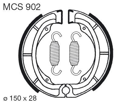 Obrázek produktu Brzdové čelisti LUCAS MCS 902 Zadní LT-F - Quadrunner