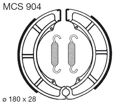 Obrázek produktu Brzdové čelisti LUCAS MCS 904 MCS 904