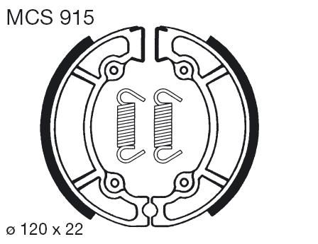 Obrázek produktu Brzdové čelisti LUCAS MCS 915 MCS 915