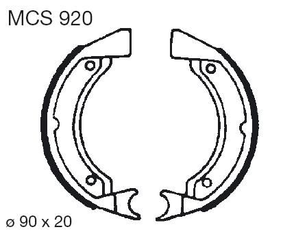 Obrázek produktu Brzdové čelisti LUCAS MCS 920 Přední i zadní