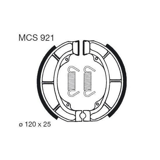 Obrázek produktu Brzdové čelisti LUCAS MCS 921 Zadní