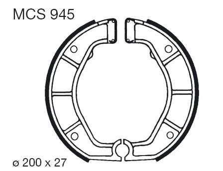 Obrázek produktu Brzdové čelisti LUCAS MCS 945 Zadní