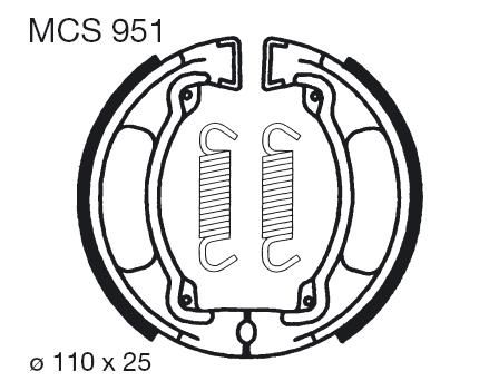 Obrázek produktu Brzdové čelisti LUCAS MCS 951 Přední, zadní