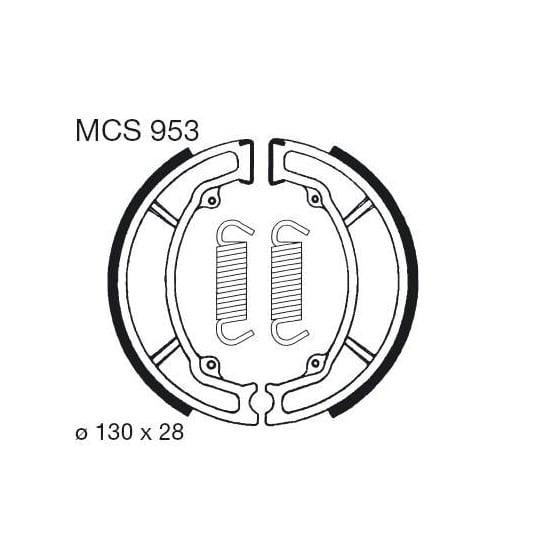 Obrázek produktu Brzdové čelisti LUCAS MCS 953 Přední, zadní