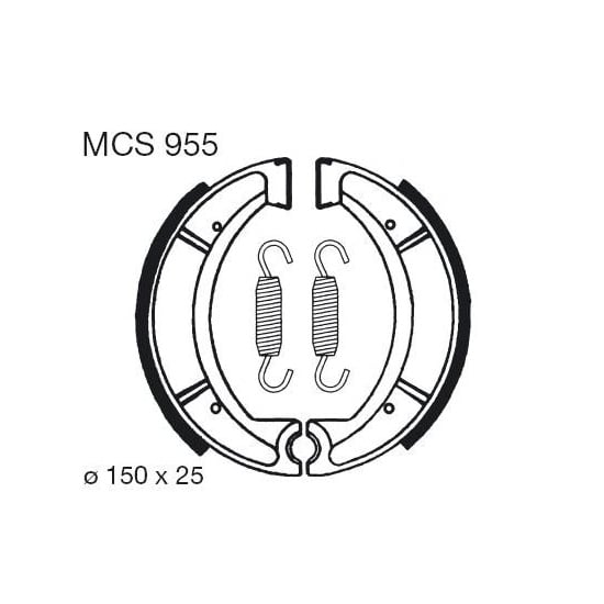 Obrázek produktu Brzdové čelisti LUCAS MCS 955 Zadní