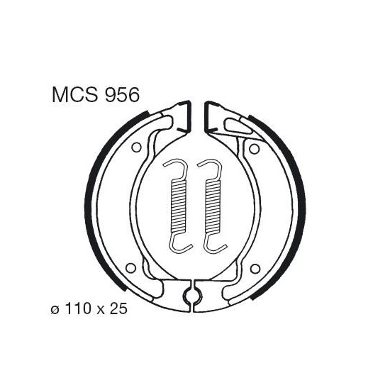 Obrázek produktu Brzdové čelisti LUCAS MCS 956 Zadní