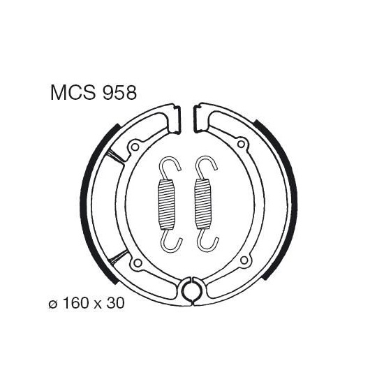 Obrázek produktu Brzdové čelisti LUCAS MCS 958 MCS 958