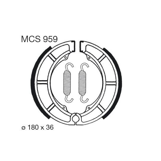 Obrázek produktu Brzdové čelisti LUCAS MCS 959 Zadní