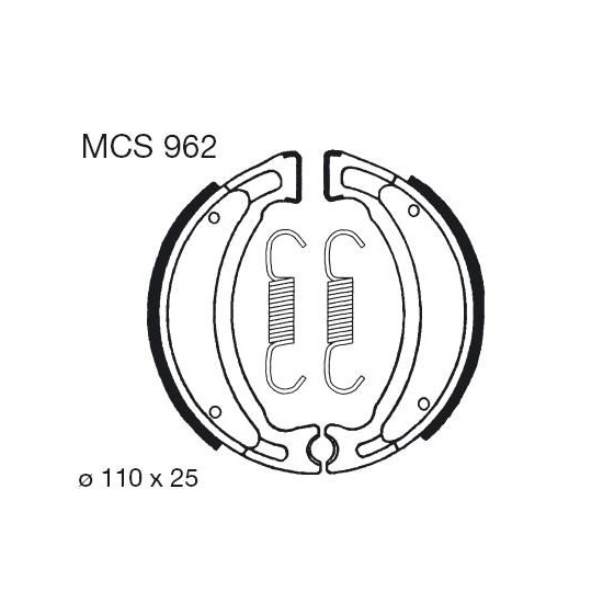 Obrázek produktu Brzdové čelisti LUCAS MCS 962 Přední, zadní